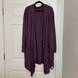 Lane Bryant Deep Purple Drape Cardigan